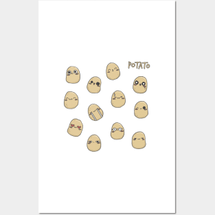 Cute Potato Sticker Pack - Large Posters and Art